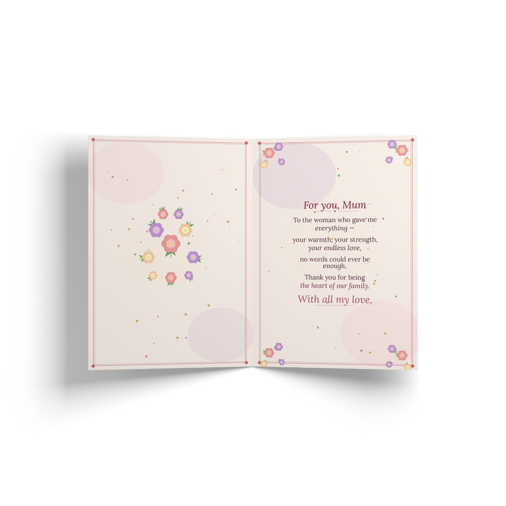 Copy of Mother's Day Greeting Card — Floral Pastel "Happy Mother's Day" Card