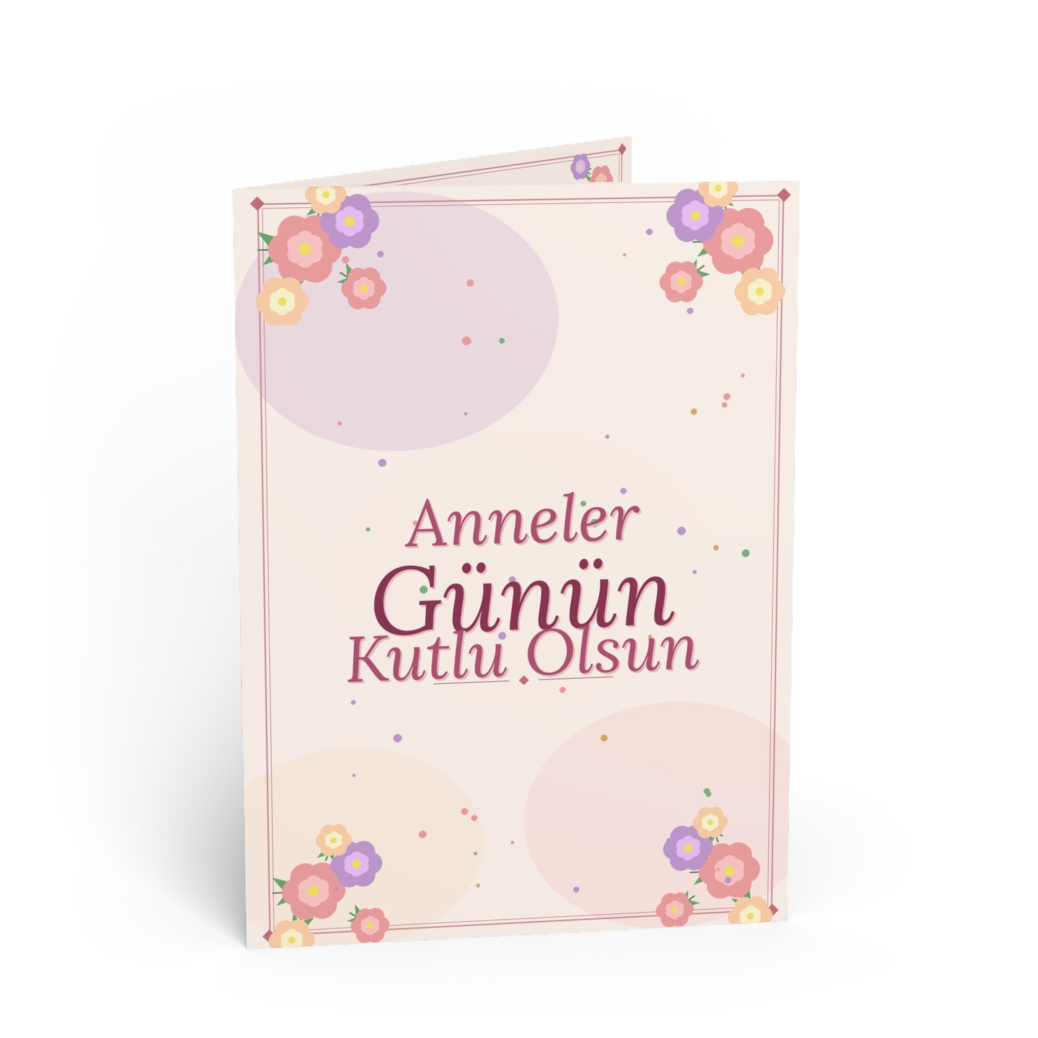Mother's Day Greeting Card — Floral Pastel "Happy Mother's Day" Card